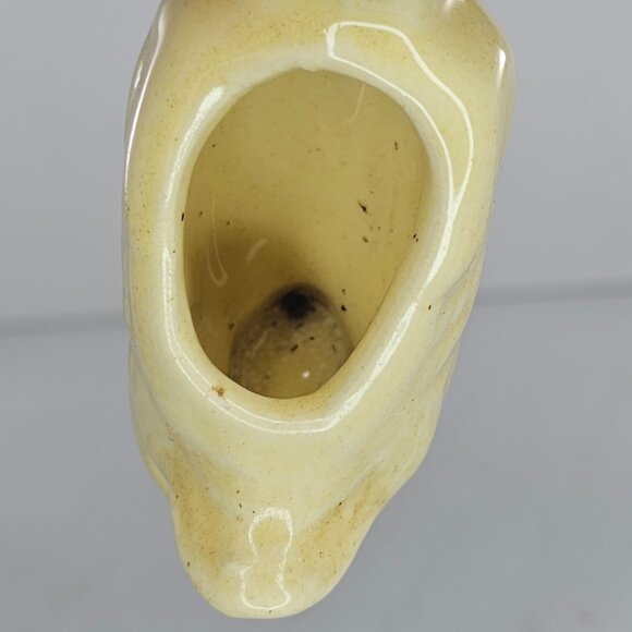 Vintage Ceramic Duck Planter Yellow Glaze Small Retro Decor Mid Century Modern - Picture 7 of 8
